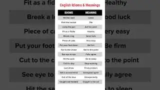 Top 15 idioms and phrases | idoms |phrases | idioms and phrases in english #idioms #phrases #shorts