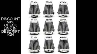 1pc Universal 35-60mm Motorcycle Tapered Air Filter Cleaner Dirt Pit High Air Flow Filter Conical Ai