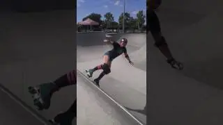 Grind and flow bowl at Vans HB skate park.