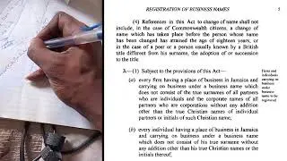 SEPERATION OF TITLES || BUSINESS NAME REGISTRATION ACT AKA GOVERNMENTS NAME
