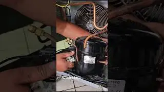 Ice-cream refrigerator compressor change process in short video #refrigerator #repair #compressor