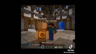 Los mejores encuentros del Anime Notch vs Herobrine #minecraft #notch #herobrine