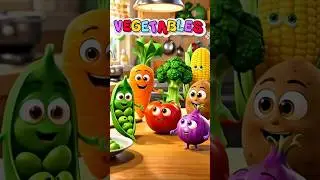 Cute Vegetables Waving 👋 | Learn Vegetable Names for Kids 🌽🥕#shorts