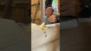 Wide axe ASMR 🪓 Building log cabin extension 🪵
