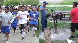 (SAVAGE!!) MANNY PACQUIAO SHUTS DOWN 4TH OF JULY!! CRANKS UP THURMAN CAMP, NO CARE FOR HOLIDAYS