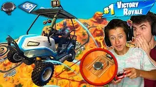 LAUNCH PAD + BOUNCER GOLF CART JUMP to MAX HEIGHT in Fortnite Battle Royale!