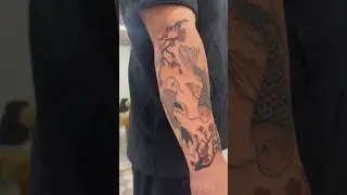 Koi Fish Cherry Blossom Tattoo