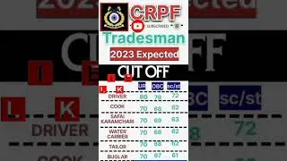 crpf tradesman cut off 2023||😯😈😔 #crpf #tradesman #shorts #viral #trending #reels