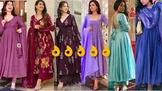 Umbrella palazzo suit design plain anarkali dress#dress #anarkali #frock #design #2025 #trending