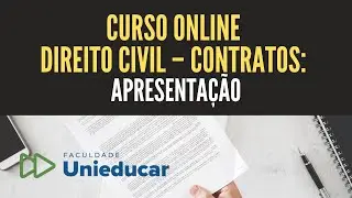Curso Online Direito Civil &ndash; Contratos: Apresenta&ccedil;&atilde;o
