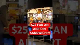 Istanbul Airport&rsquo;s INSANE Food Prices 😳🍔✈️ $25 Sandwich?! #shorts
