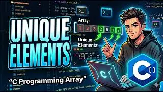 Program to Print all the Unique Elements in an array in C | C-programmming array Example#trending