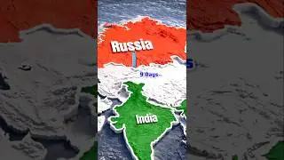 India se Russia ka Safar: 9 Din se Sirf 10 Minute! #shorts