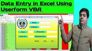 Student Data Entry in Excel Using Userform VBA (Part 1)