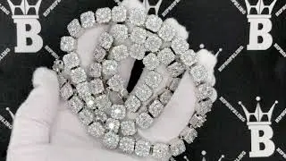 Cushion Cluster Bling Bling CZ Iced Out Chain | Hip Hop Jewelry