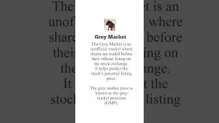 What is Grey Market #greymarket #greymarketpremium #stockmarket #stocktrading #stockmarketinvestment
