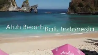 Drone Footage of Atuh Beach, Bali, Indonesia