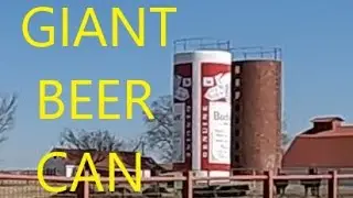 Giant Beer Can Roadside Attraction & WestonSuperMotoVlog
