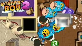 Robbery Bob 2 | Angry Dog Costume Vs ALL Jail Bob | Part 10