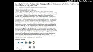 Photodynamic Therapy in Cells,Layer-by-Layer Hollow Photosensitizer Microcapsule Design via a Mangan