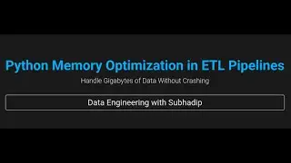 Python Memory Optimization: From Crashing to Crushing It in Your ETL Pipelines