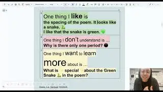 To the Snake. Unit 3. Poetry. Part 1. 5th-grade ELL Writing and Speaking.