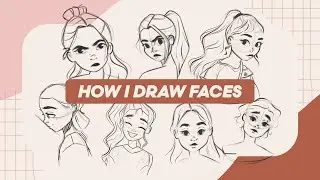 How I Draw Faces Tutorial - Step by Step - Procreate