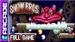 Snow Bros - Full Game 100% Walkthrough (Arcade)