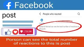 FB Porson can see the total number of reactions to this is post