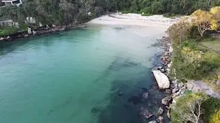 Australia, Sydney, Collins Beach Little Manly drone flight