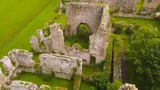 Jervaulx abbey, Drone view, Richmondshire, North yorkshire, UK DJI mini mavic drone