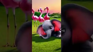 The Playful Elephant 🐘💦 | Fun Animal Song for Kids #Shorts #KidsSongs
