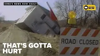House Movers Drop Home Into a Creek | The Iowa's News Now Vault - 1985
