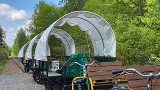 Draisine fahren in Rossendorf bei Dresden