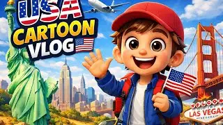 USA 3D Animation Travel Vlog | Cartoon Journey Across America 🇺🇸