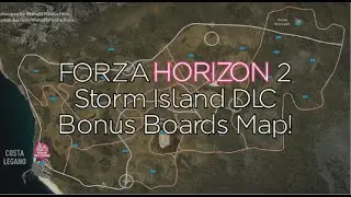 Forza Horizon 2 Storm Island DLC - Bonus Boards Locations (Map) - Gotta Smash Em All! Achievement