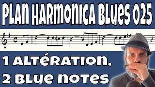 Plan Harmonica Blues 025 - 1 seule alt&eacute;ration, mais 2 blue notes ! - apprends &agrave; jouer ce plan blues
