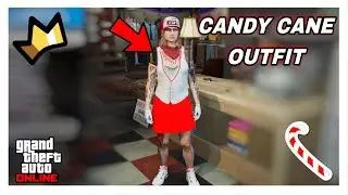 GTA 5 ONLINE - FEMALE INVISIBLE CANDY CANE OUTFIT GLITCH TUTORIAL (CHRISTMAS FIT)