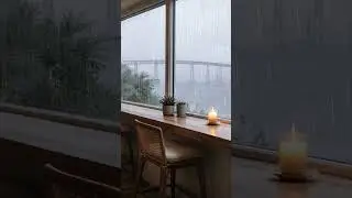Rainy Cafe Ambience | Coronado Bridge, San Diego #ambience #rainyday #calm
