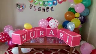 Name blocks with 3 things | decoration idea |DIY Name box |DIY with carton box #decoration #birthday