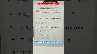 👉TRICK🔥GROUP HOMOMORPHISM🔥COUNTING 🔥GATE, IIT-JAM, CSIR NET