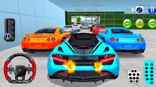New Blue Lamborghini Parking in Super Shop - 3D Driving Class - 3D Driving Class Game - Car Game