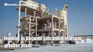 feeding in Daswell silica and feldspar grinder plant