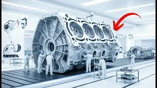 Inside the Factory: CNC Machining the Ferrari SF90 Stradale Billet Aluminum V8 Engine
