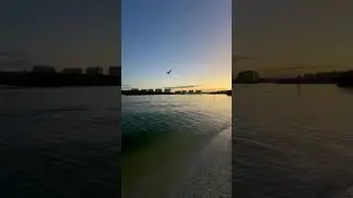 Прогулка Робба по пляжу на рассвете в воскресенье утром в Уиггинс-Пасс в Норт-Нейплсе, Флорида