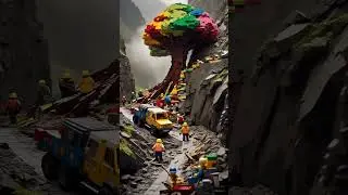 Lego rescue: mission against the current in a fast river!