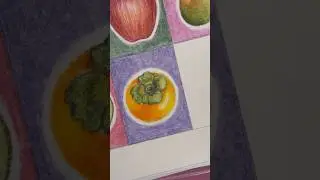 Winter Fruits Series: Persimmon #art #doodle #drawing #howtodraw #fruits #coloring
