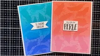 2 Nemme kort - Vandm&aelig;rker og Heat Embossing