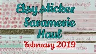 Feb. 2019 Budget Sticker Kit from Etsy Haul| 🌟SaraMarieSticker🌟 Monthly Deluxe|