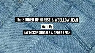 VOLCOM WOMENS DENIM. WEELLOW & STONED BF HIGH RISE